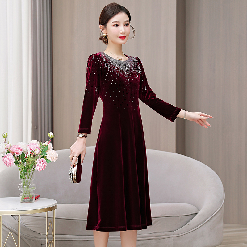 MY13456# 礼服年轻妈妈礼服新款喜婆婆婚宴装女裝貨源服裝批發