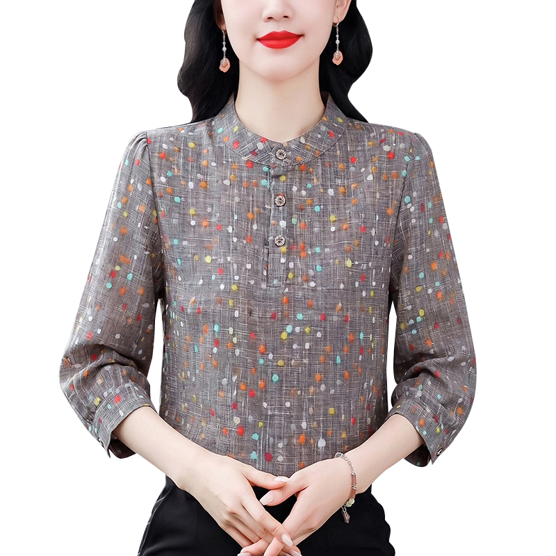 實拍有貨2026新款原版正品高級時尚襯衫洋氣減齡七分袖上衣女