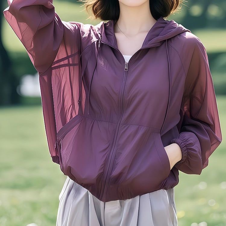 RY89# 紫色外套超火小众夏季2025不撞款轻薄洋气休闲风百搭慵懒防晒
