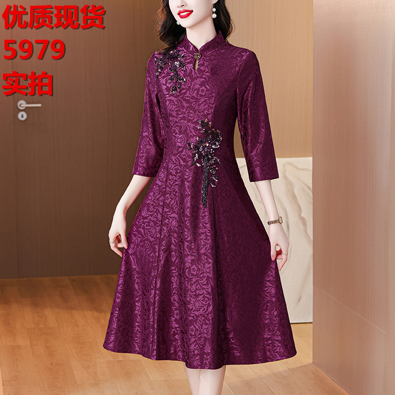 MY13974# 轻奢晚礼服女新款宴会名媛气质修身连衣裙女裝貨源服裝批發