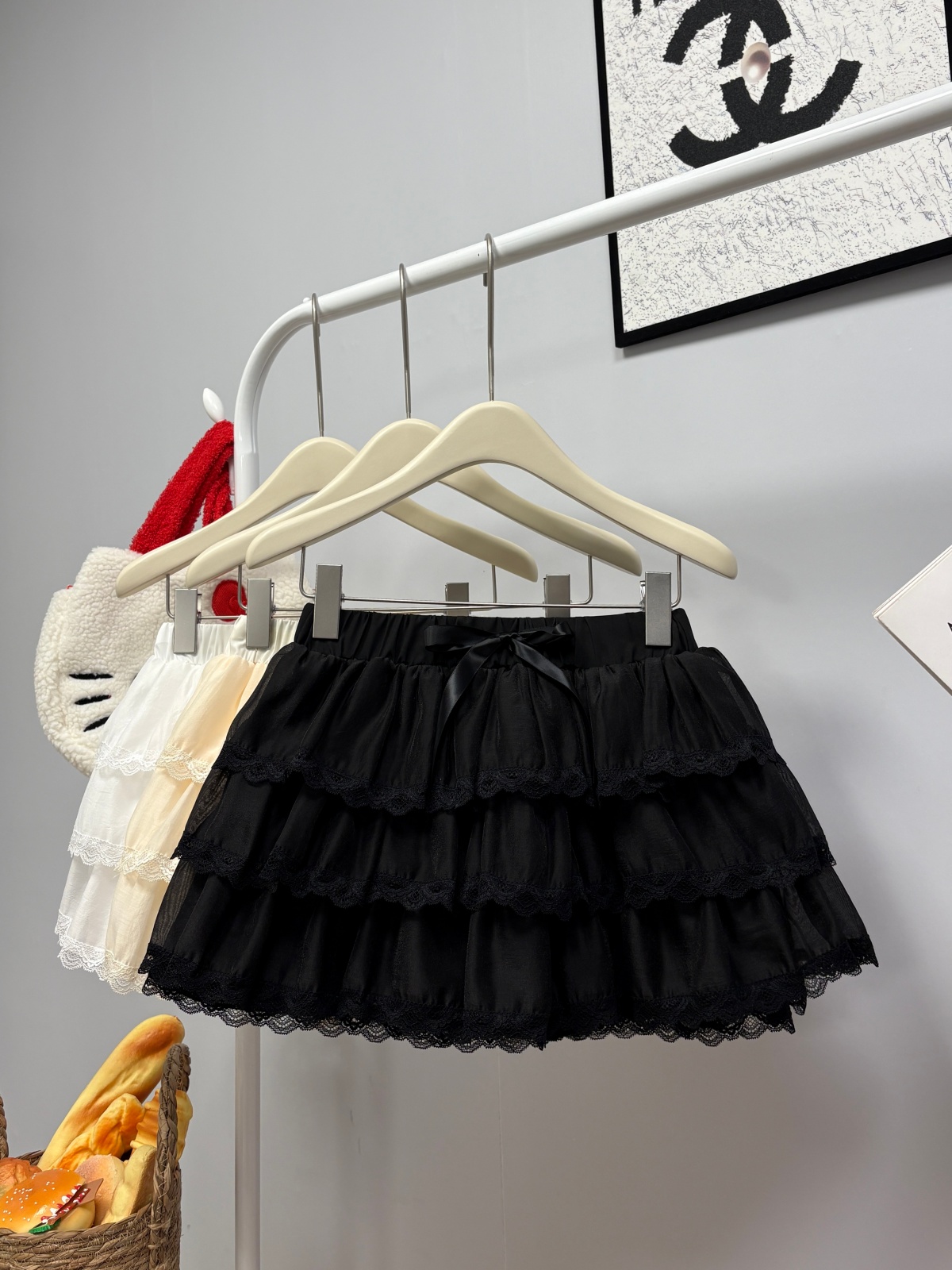 實拍春季新款2026韓系甜心少女蕾絲花邊蛋糕裙小個子減齡半身短裙