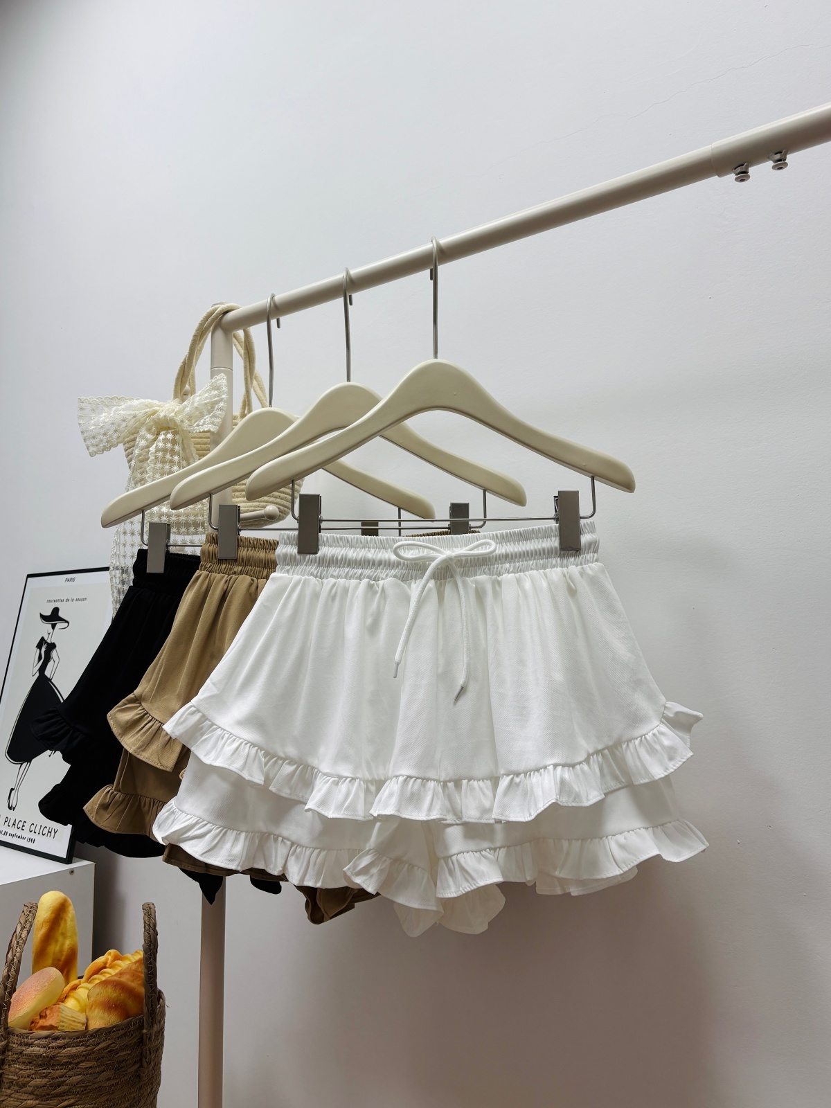 實拍 夏季新款韓系少女荷葉邊褲裙防走光半身裙甜美減齡a字短裙