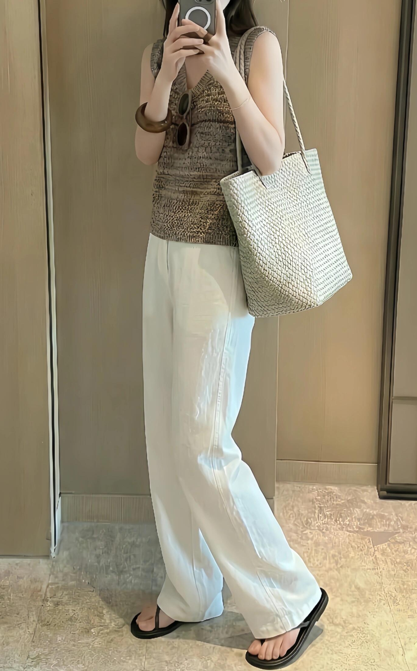 高端小眾亞麻褲老錢風棉麻窄版闊腿褲2025春夏女款