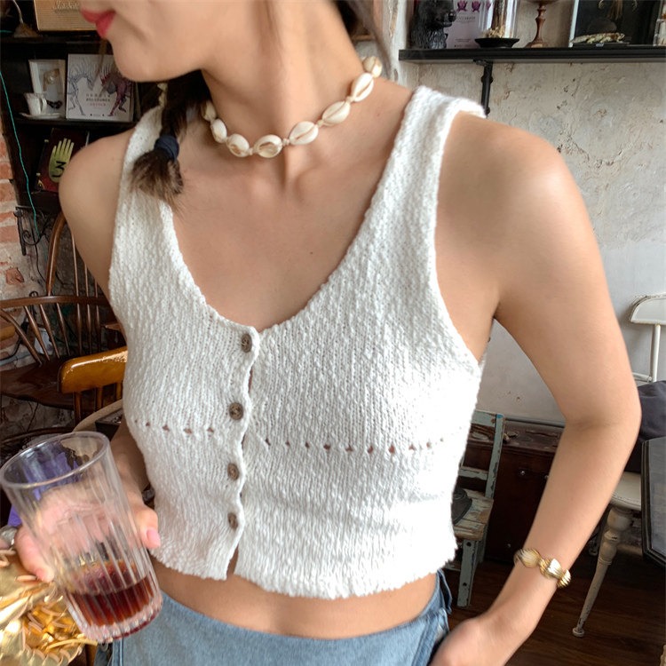 純欲背心小開衫女夏外穿無袖2026年新款白色針織小上衣百搭小個子