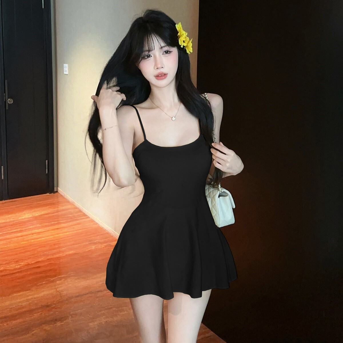 韓系度假風純欲性感露肩低胸吊帶背心夏季辣妹收腰顯瘦無袖上衣女