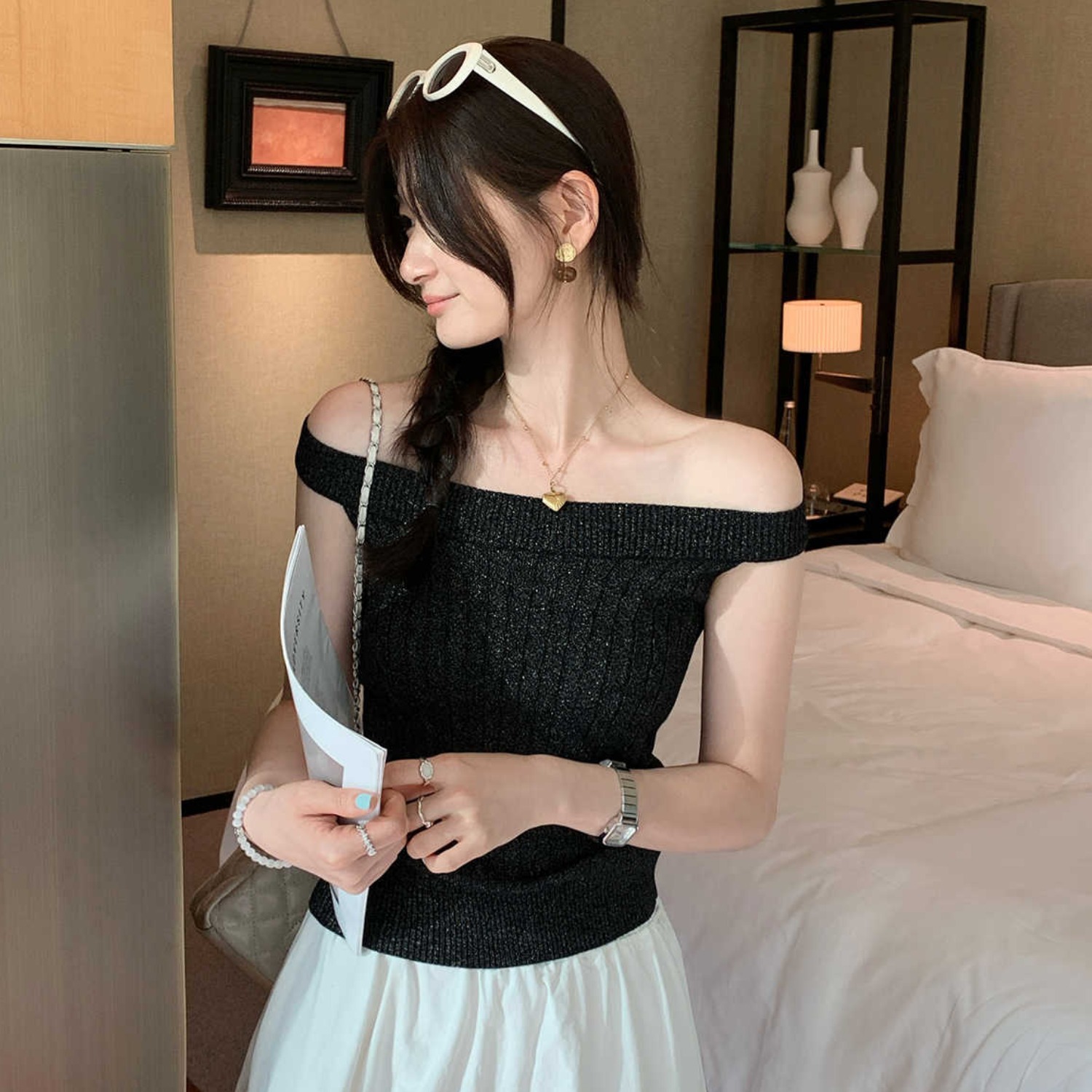 獨特氣質修身麻花肌理無袖針織背心女2026夏季新款別致兩穿上衣