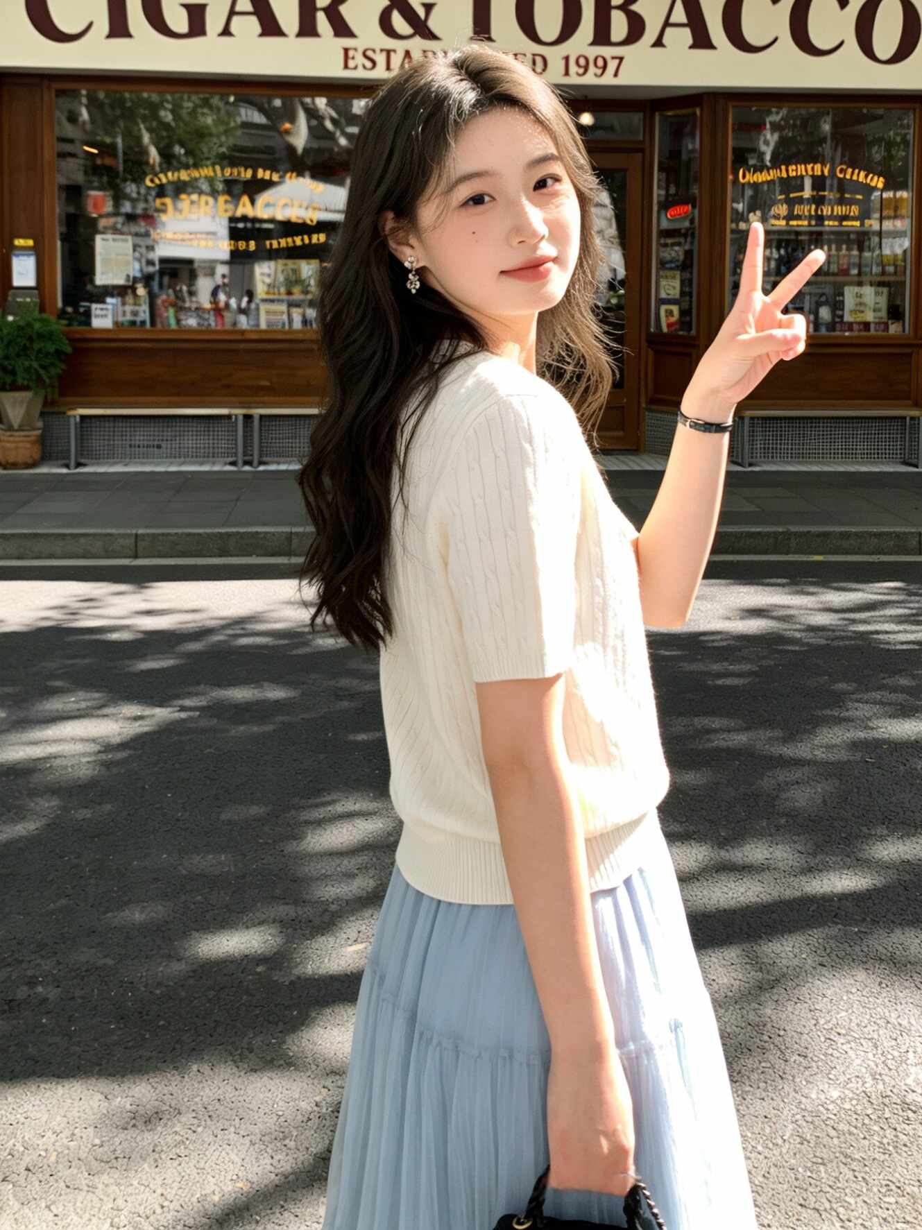 韓系穿搭短袖針織衫女2026新款減齡百搭t恤圓領短款早春氣質上衣