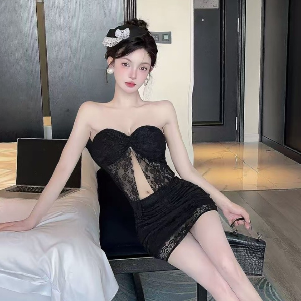 實拍性感抹胸蕾絲兩件套 套裝不單賣不單退