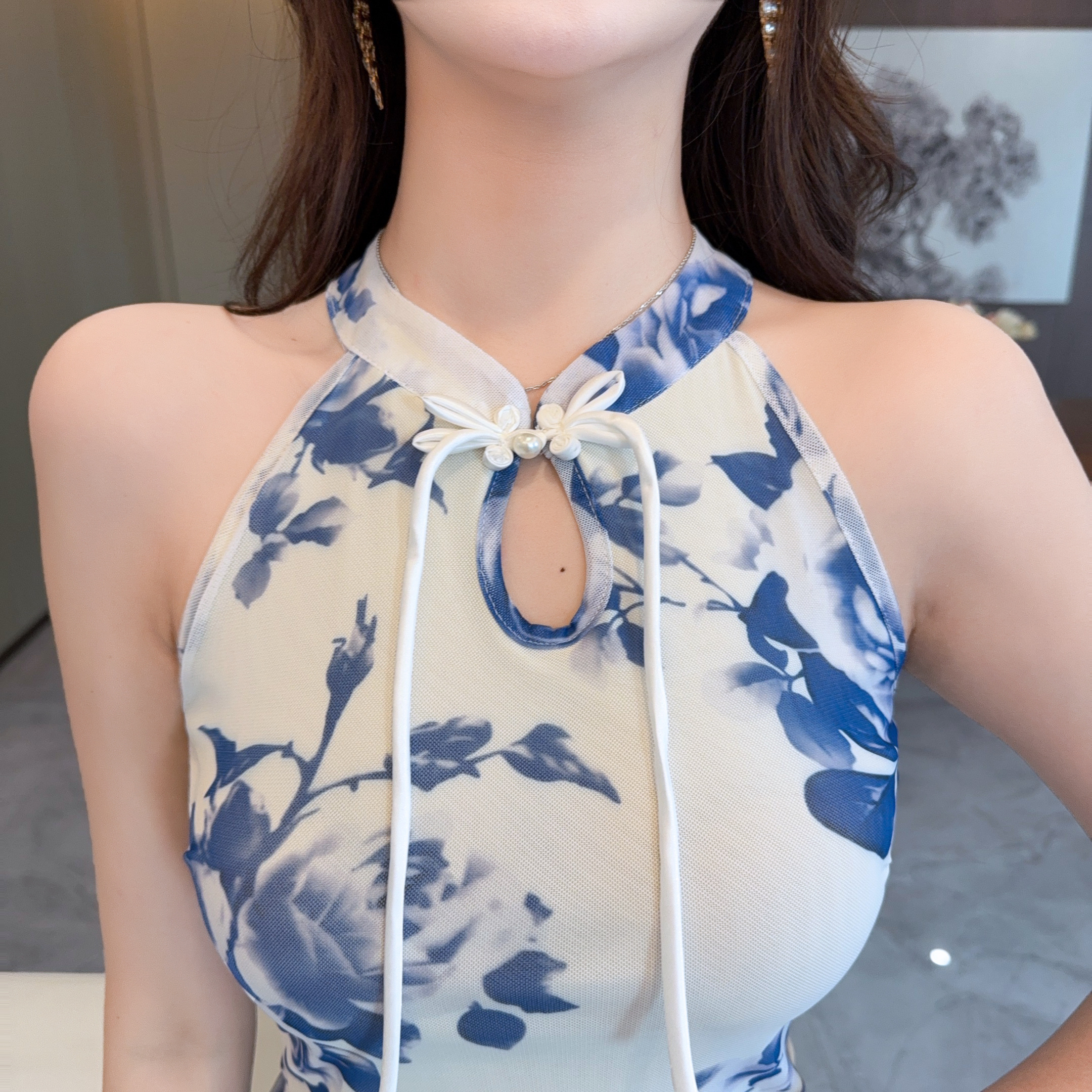 實拍性感短款改良旗袍包臀連衣裙