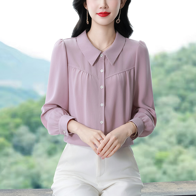 MY12152# 高级感法式小众雪纺衬衫女夏季新款设计感洋气时尚泡泡袖褶皱上衣女裝貨源服裝批發