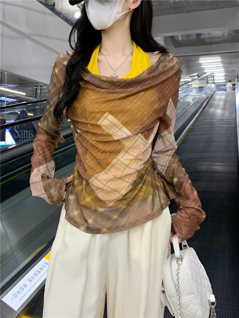 FA35392# 时髦格纹撞色...