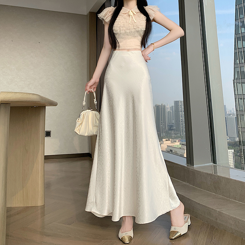 實拍醋酸緞面魚尾裙半身裙2026女夏季新款高腰修身包臀裙長款裙子