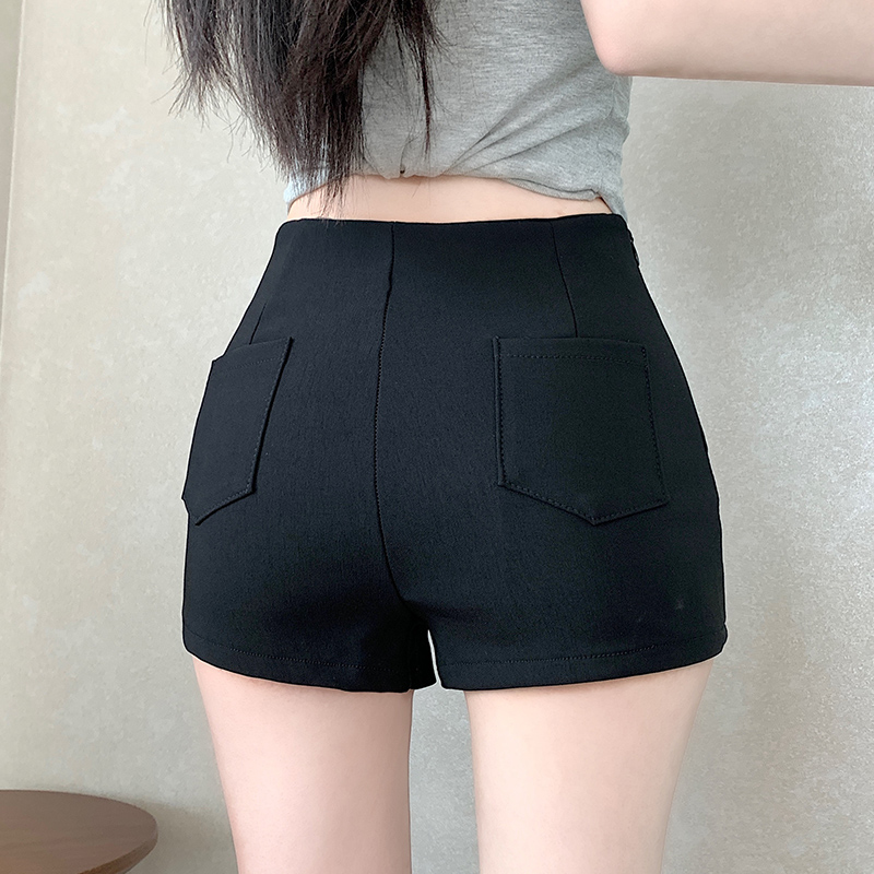 實拍卡色短褲女2026新款春夏西裝小個子a字顯瘦外穿高腰辣妹熱褲