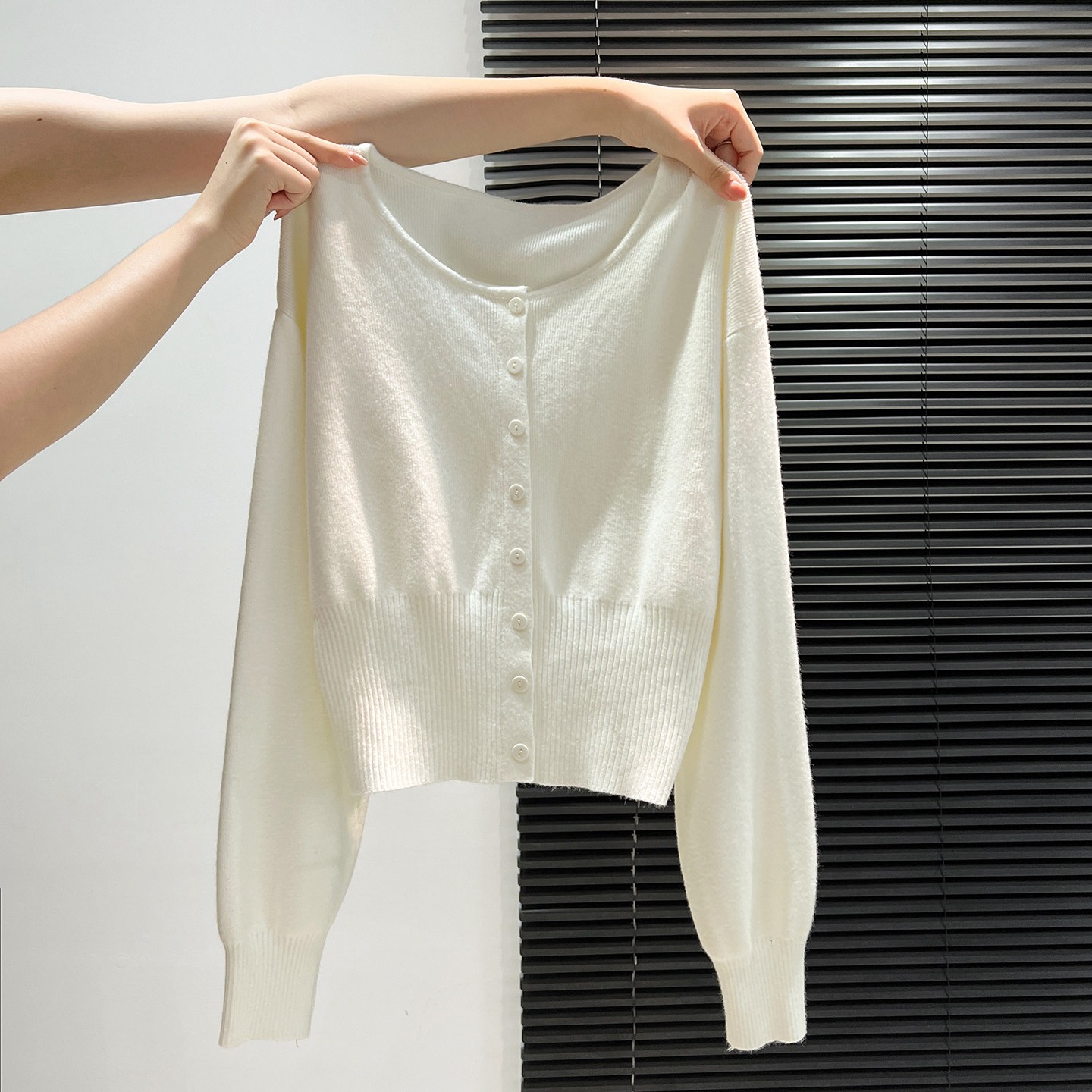 MY16283# 老钱风复古针织开衫高级感巨好看圆领百搭毛衣内搭短款上衣女...