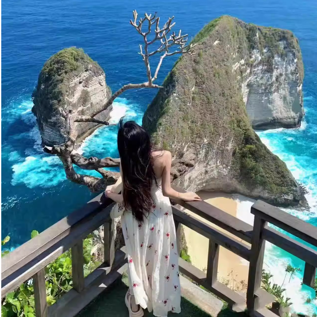 無袖V領掛脖連衣裙夏季新款溫柔氣質收腰顯瘦連衣裙仙氣超仙森系