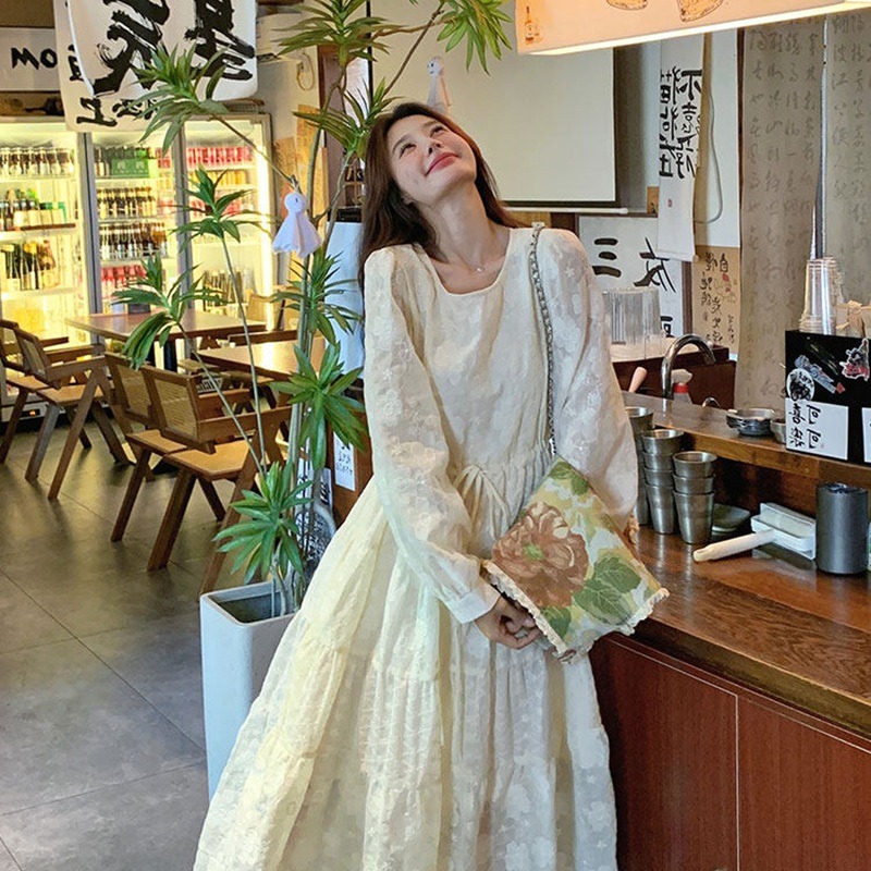 超好看提花馬甲連衣裙套裝女2026春天新款法式設計感仙女裙兩件套