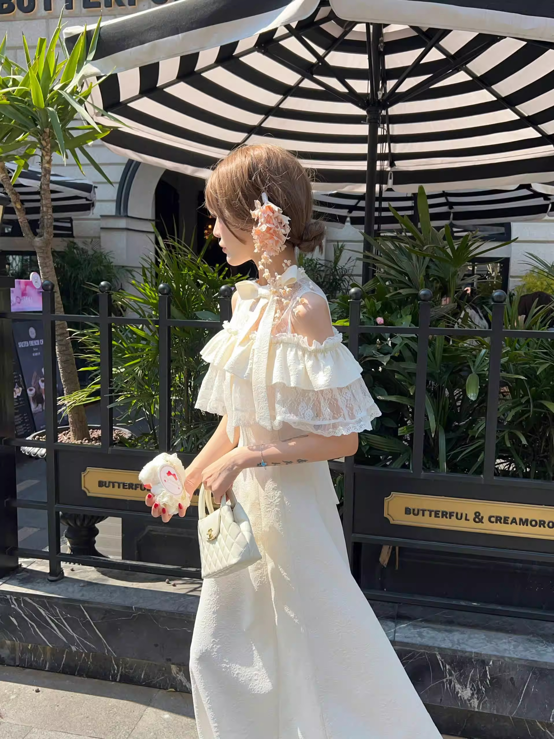 2026溫柔甜美長款連衣裙優雅清楚系長裙日系兩穿杏色巨好看約會夏