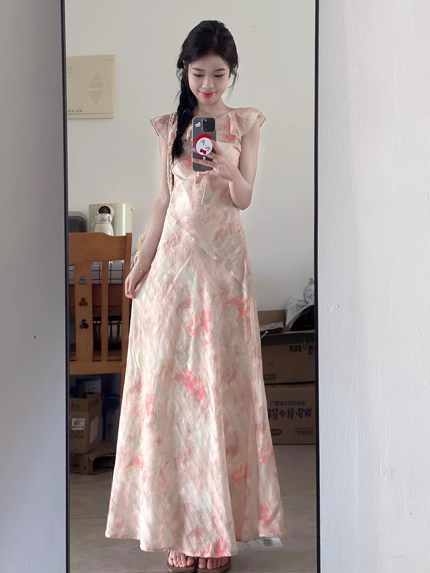 法式氣質冷淡系獨特別致小碎花連衣裙2026夏日絕美V領小裙子新款