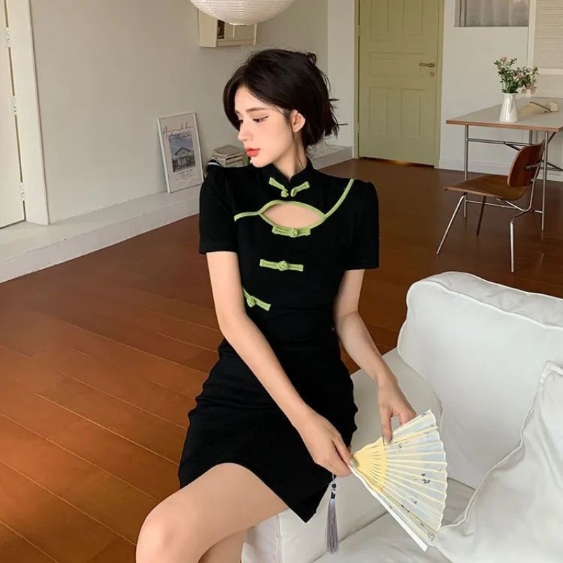 復古新款國風修身顯瘦旗袍連衣裙女2026夏季設計氣質名媛包臀裙子