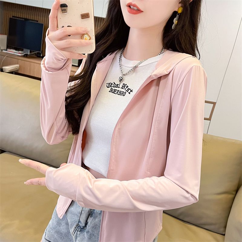 RY365# 实拍2026夏季新款薄款防紫外线长袖连帽宽松百搭外套防晒衣女