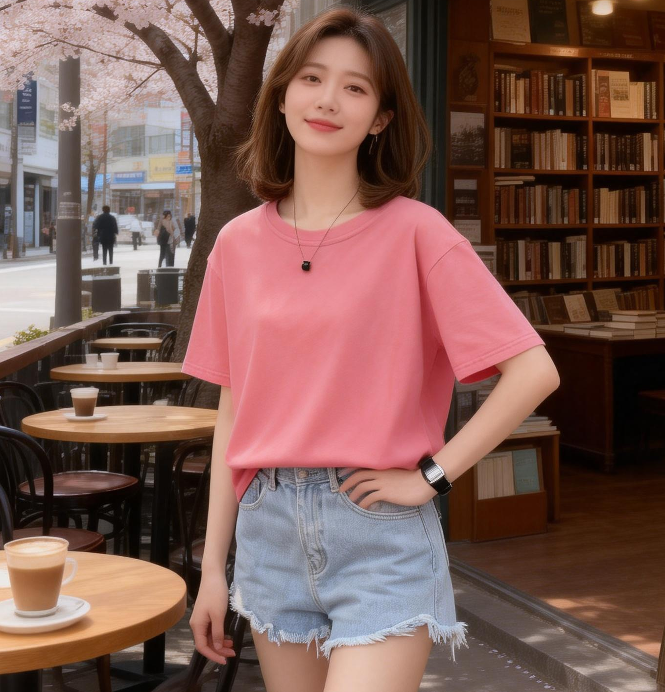 MY17081# 韩版 大码女装夏季新款宽松百搭100棉32支纯色短袖T恤...