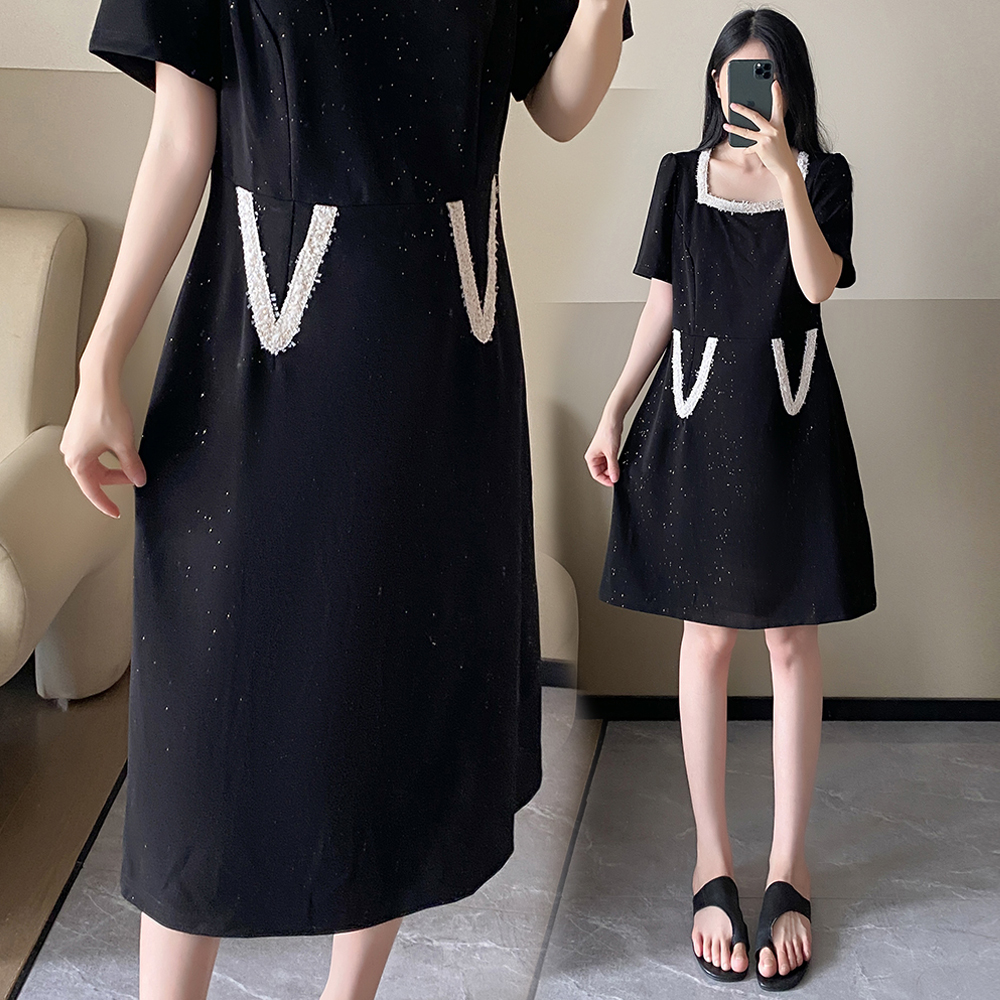 RY3004# 实拍大码女装2026夏季新款轻奢高级感时尚减龄梨形身材胖m...