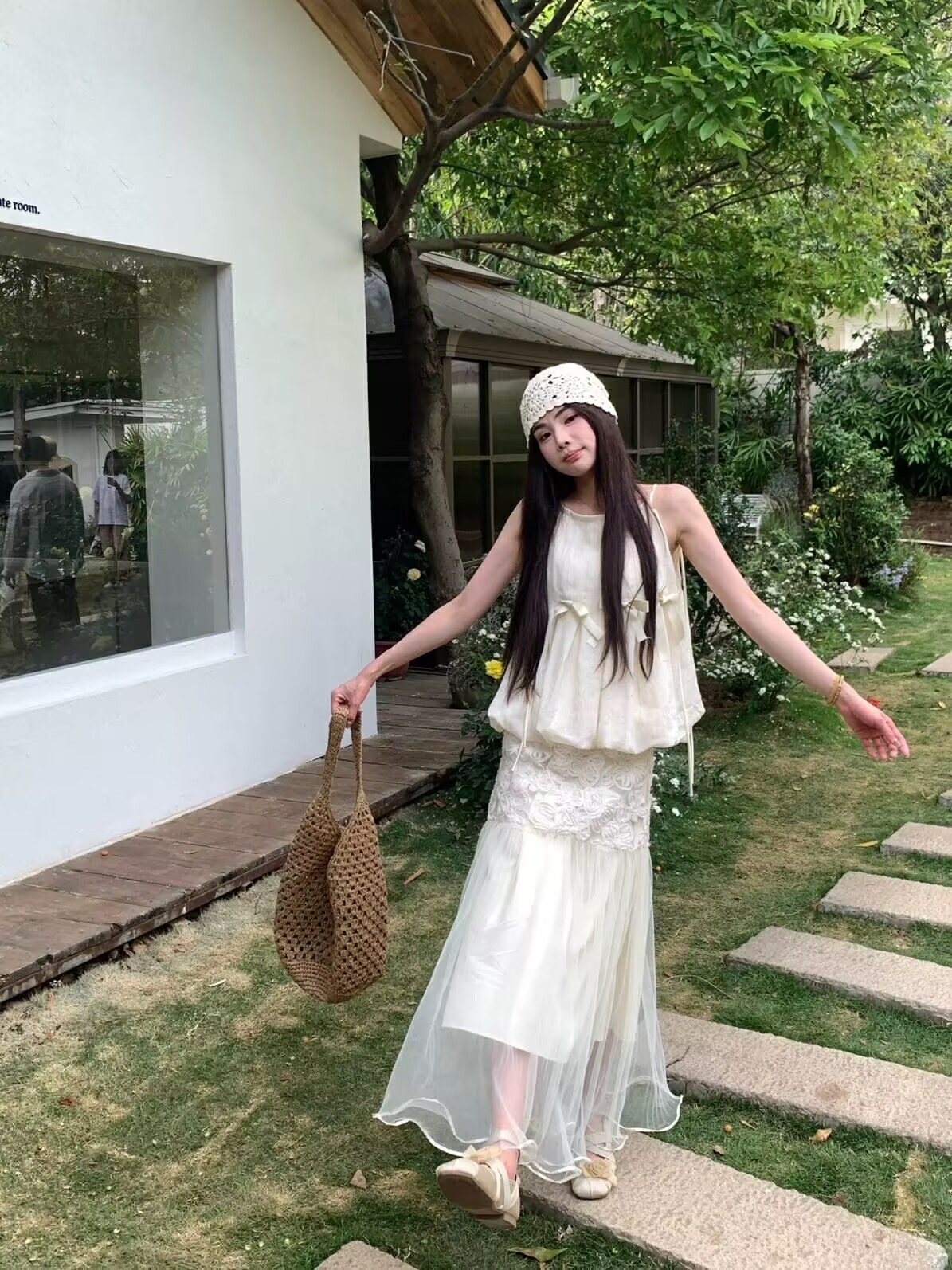 2026新款吊帶絕美漂亮小背心女士夏季外穿多巴胺無袖花苞上衣淡人