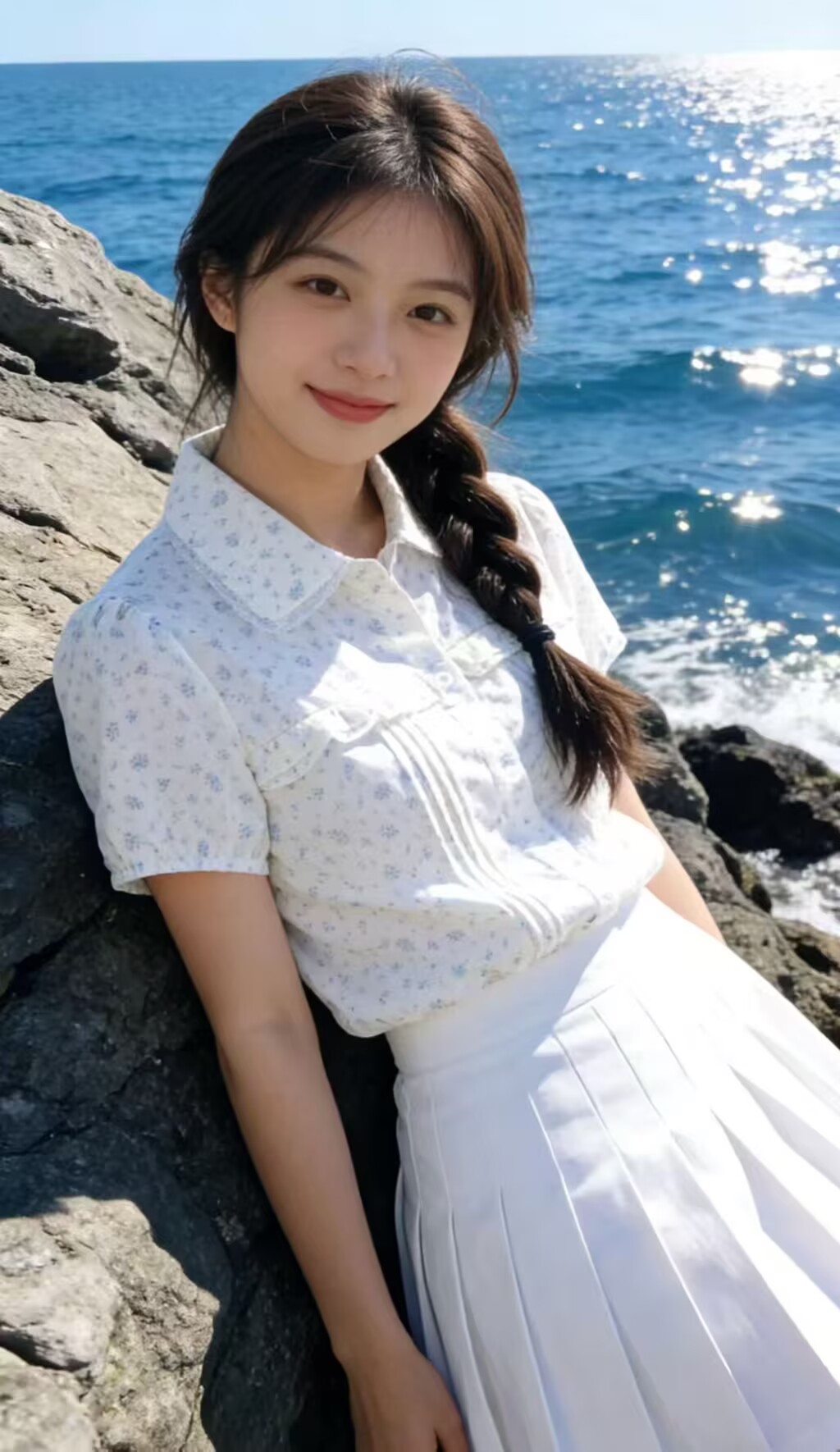韓系娃娃領碎花短袖襯衫女2026夏季新款甜美風減齡寬松泡泡袖上衣