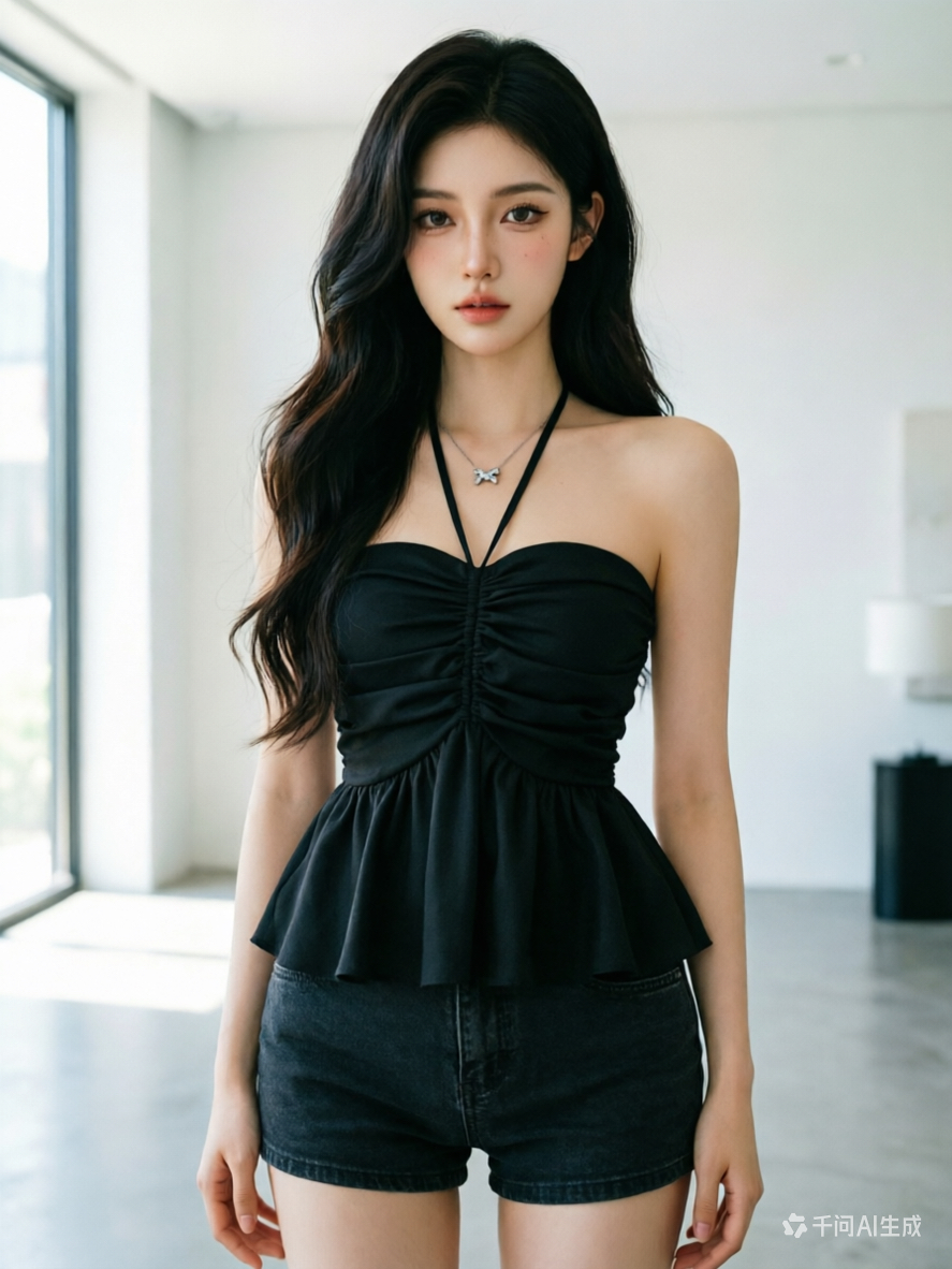 2026溫柔風褶皺收腰小吊帶背心女外穿高級感夏季辣妹掛脖抹胸上衣