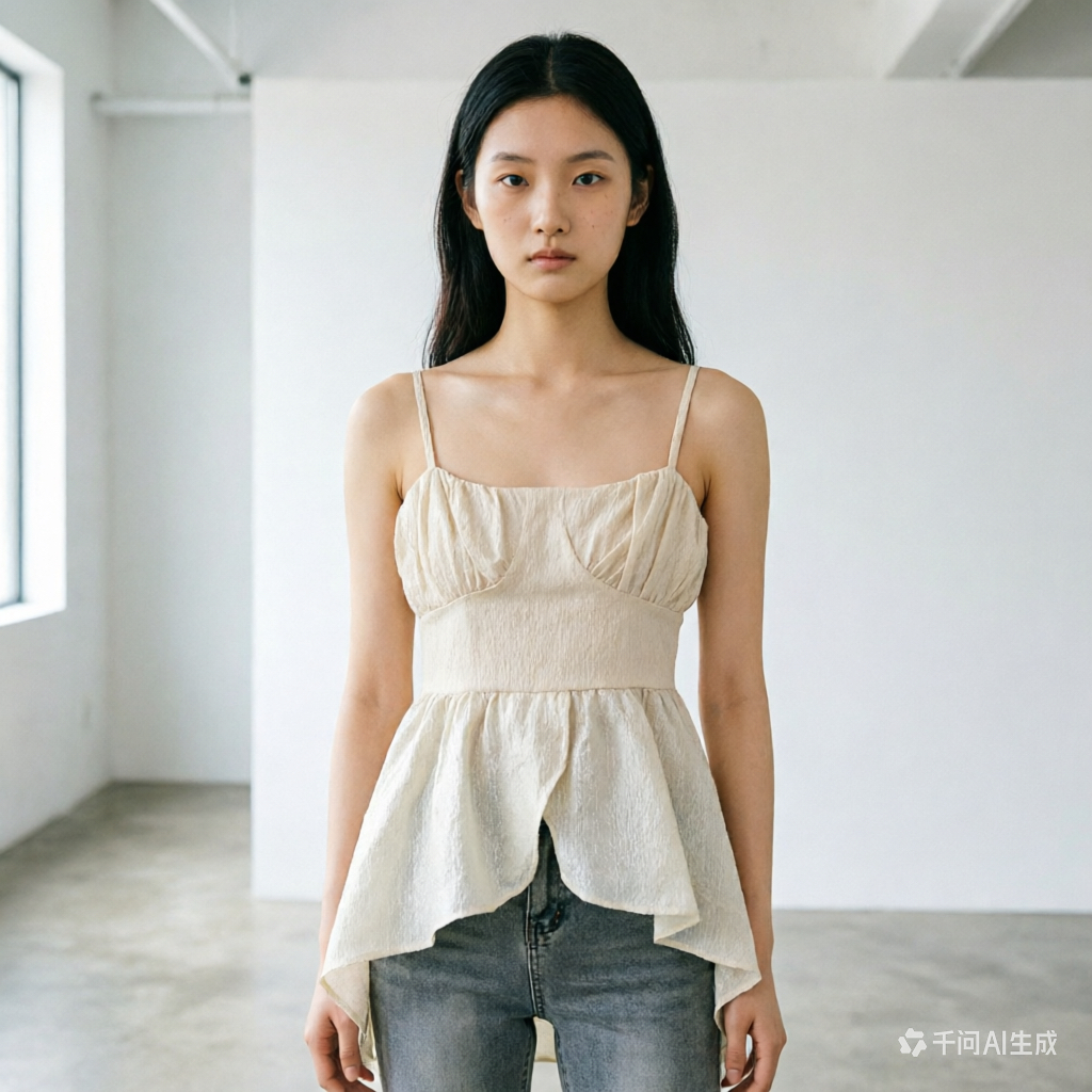 辣妹純欲風光澤感吊帶背心女夏季2026年不規則一字肩收腰抹胸上衣