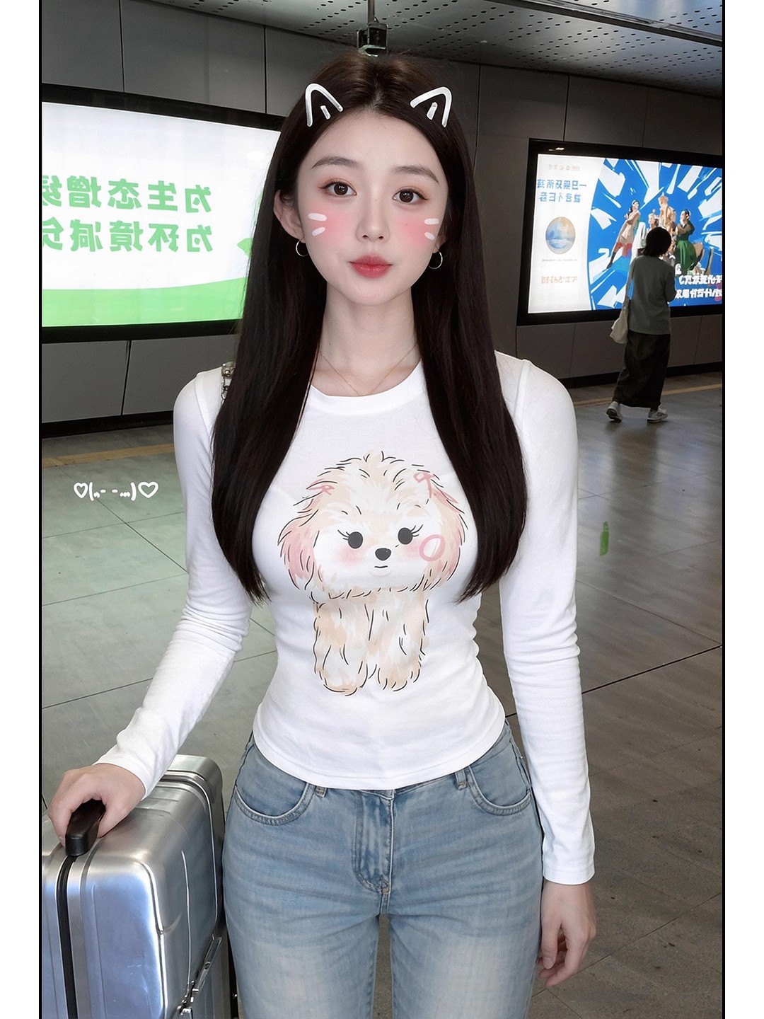 MY15256# 不漏腰 常规款长袖t恤新款修身打底衫设计感常规款辣妹上衣...