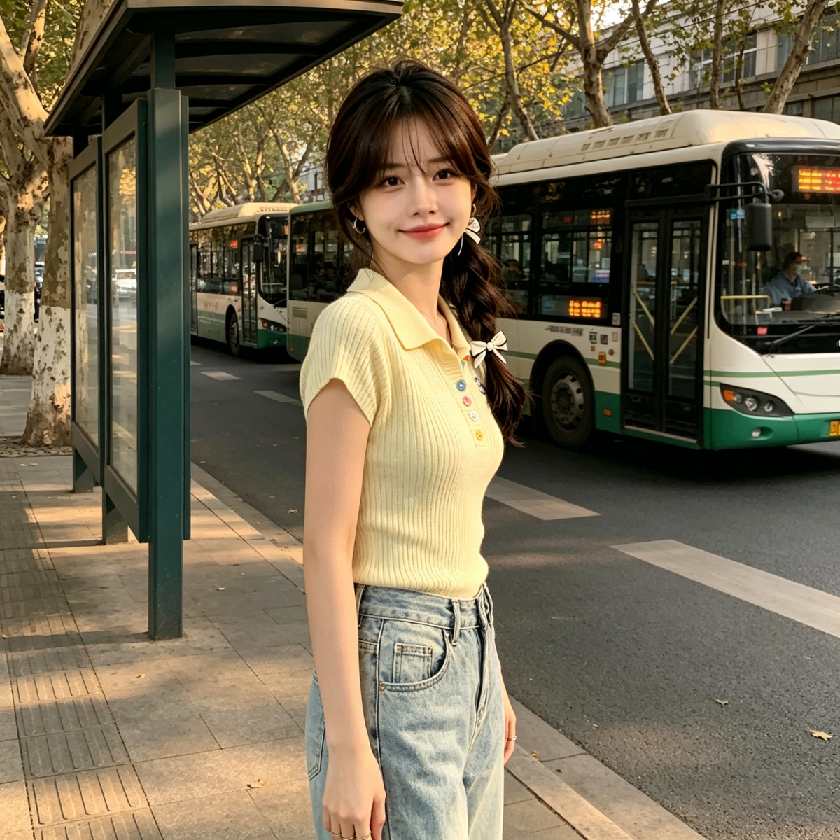 韓版高級感彩扣POLO領短袖針織衫女夏季薄款修身短款上衣減齡T恤