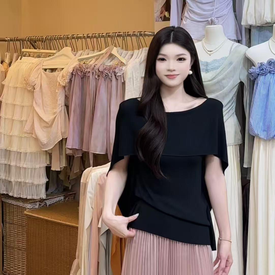 已到貨 溫柔綺夢夏季韓系女神斗篷設計感顯瘦冰感氣質