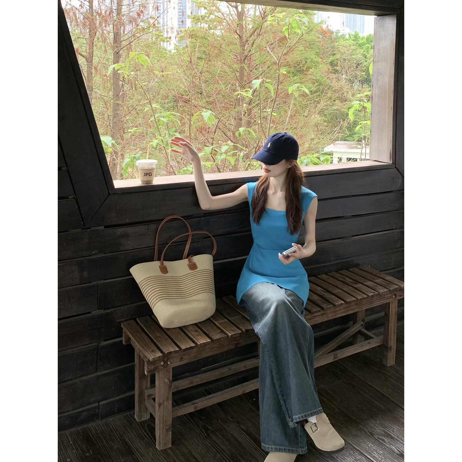 已到貨 純欲風氣質修身顯瘦美式甜辣設計感露腰無袖針織女夏
