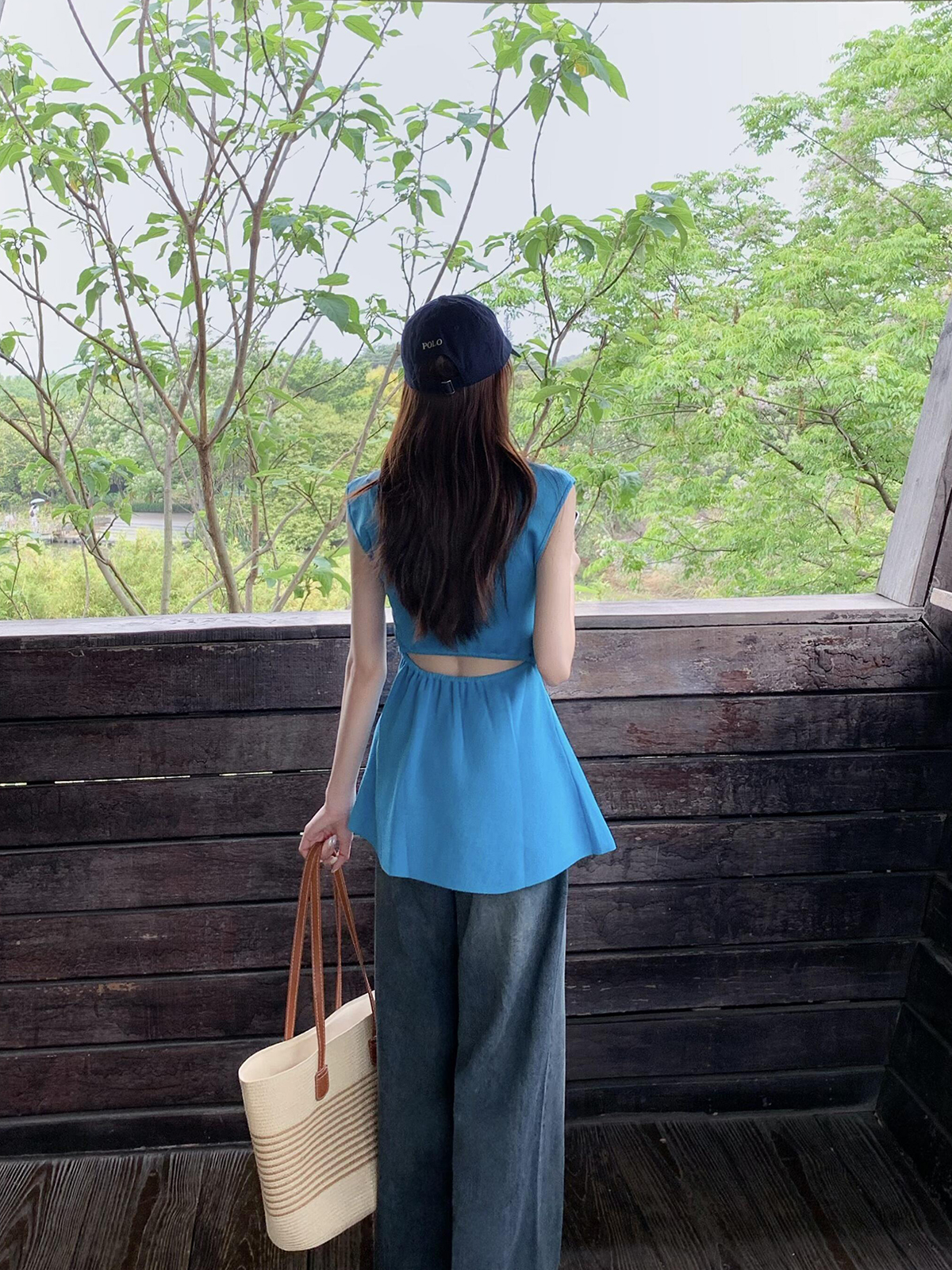 已到貨 純欲風氣質修身顯瘦美式甜辣設計感露腰無袖針織女夏