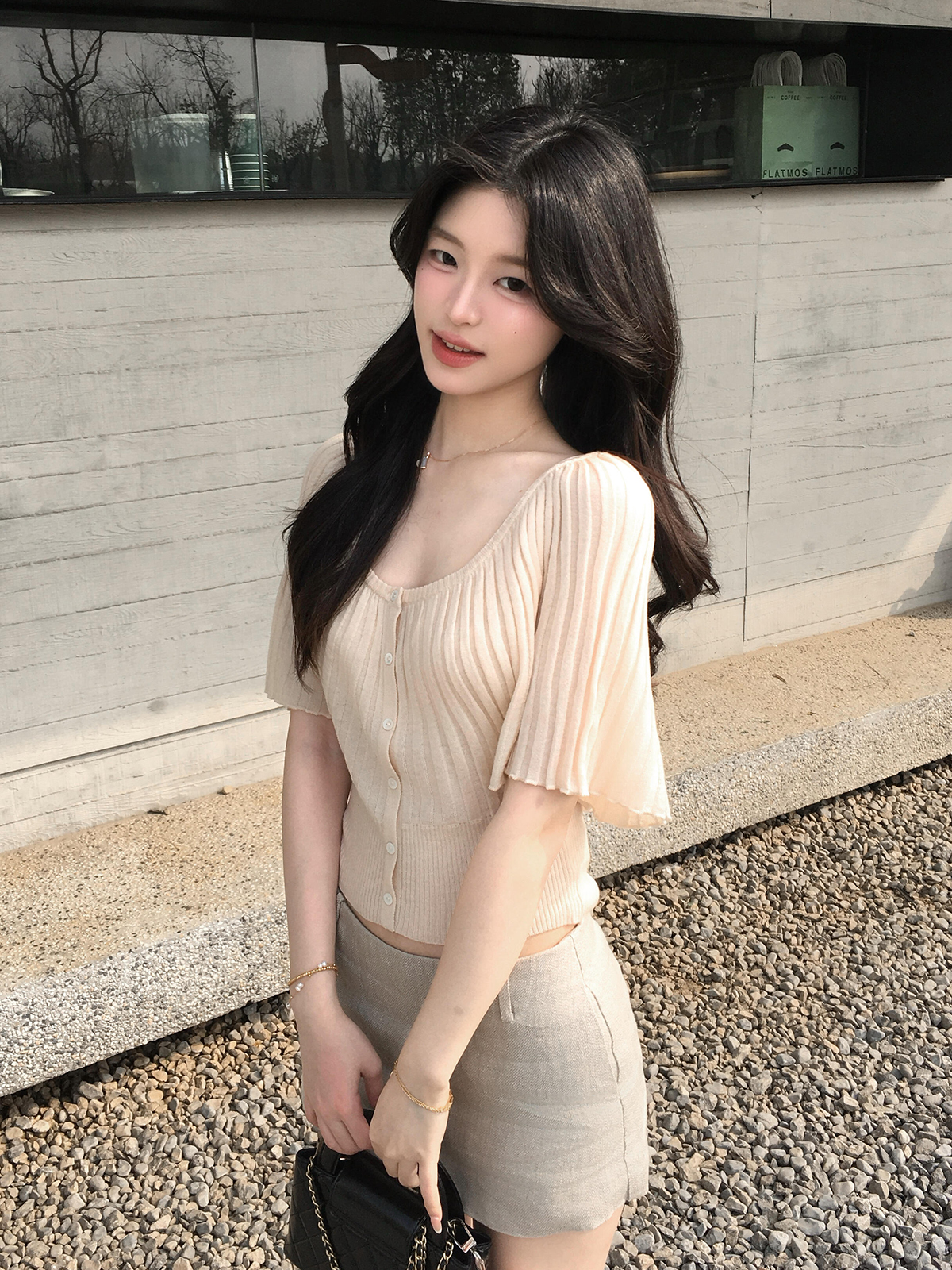 已到貨 MummyCat下蛋喵風琴白蔻26新品30綿羊毛風琴褶針織上衣女
