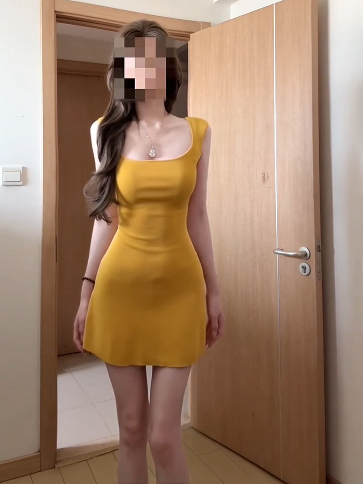 已到貨 純欲風氣質修身顯瘦美式甜辣設計感露腰無袖針織女夏季