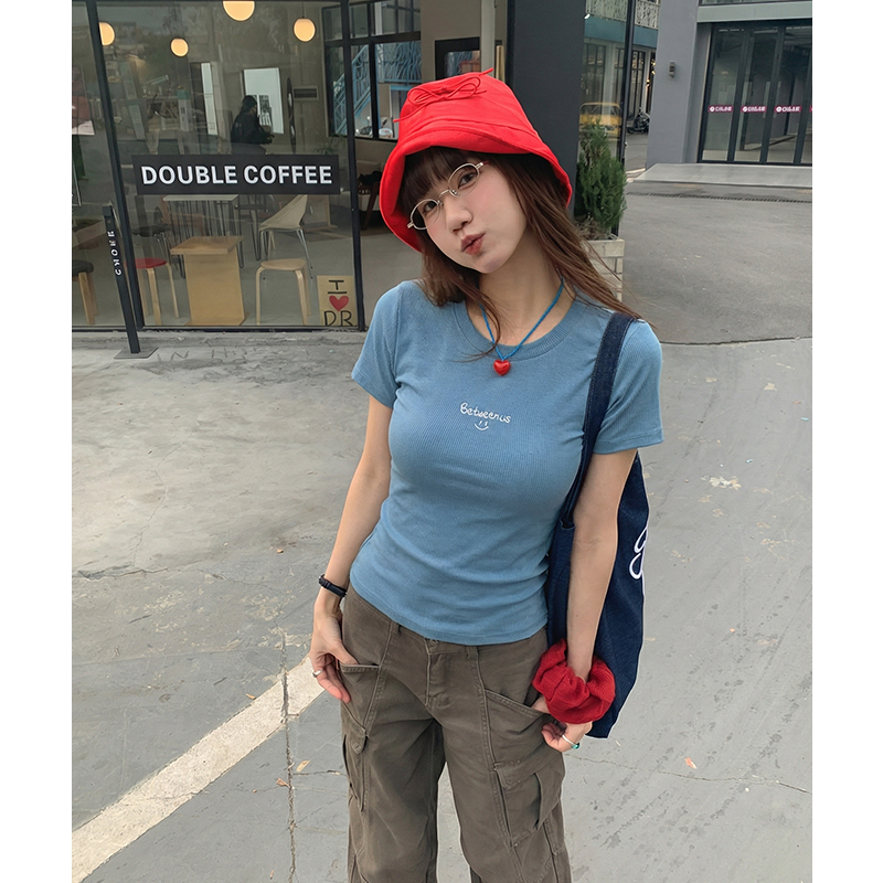 實拍實價#短袖t恤女ins潮春2026新款半袖上衣體恤打底衫女