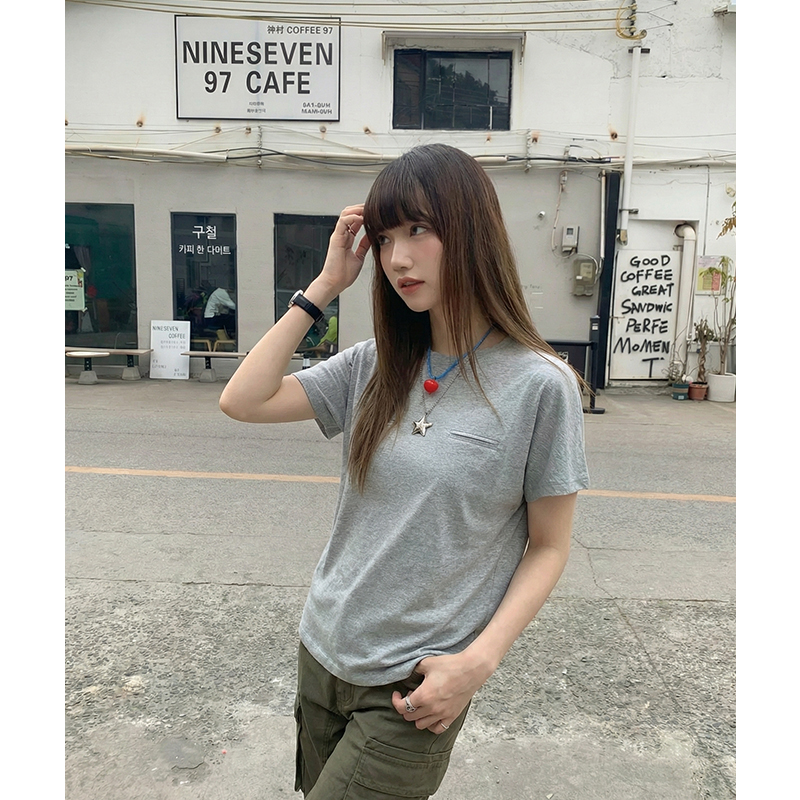 實拍實價#t恤女春季2026新款洋氣小眾設計感寬松上衣體恤女潮