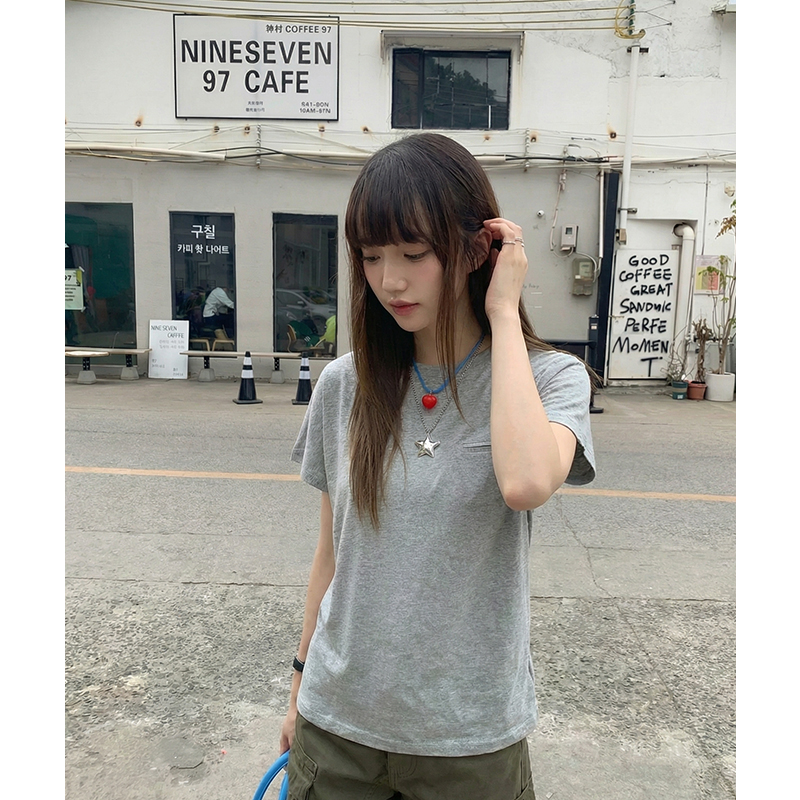 實拍實價#t恤女春季2026新款洋氣小眾設計感寬松上衣體恤女潮