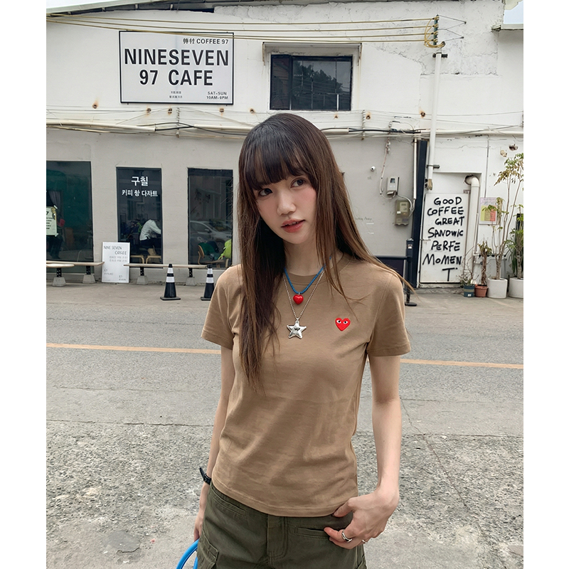 實拍實價刺繡短袖T恤女2026春夏新款設計感小眾百搭寬松上衣潮