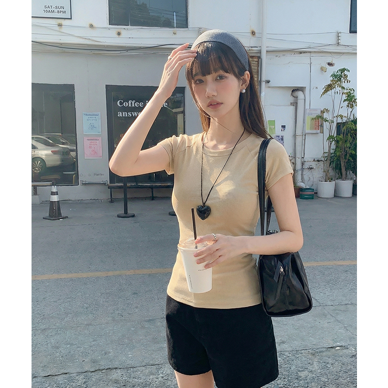 實拍實價#短袖t恤女ins潮夏季2026年新款上衣體恤打底衫內搭