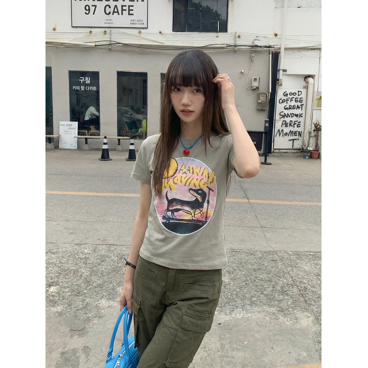 實拍實價#歐貨潮牌女t恤短袖夏季女裝新款印花休閑百搭上衣女