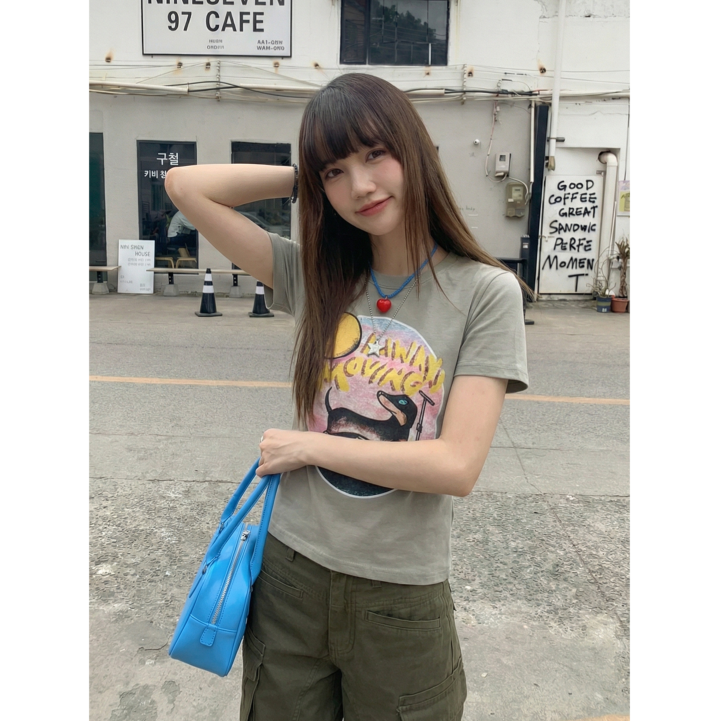 實拍實價#歐貨潮牌女t恤短袖夏季女裝新款印花休閑百搭上衣女