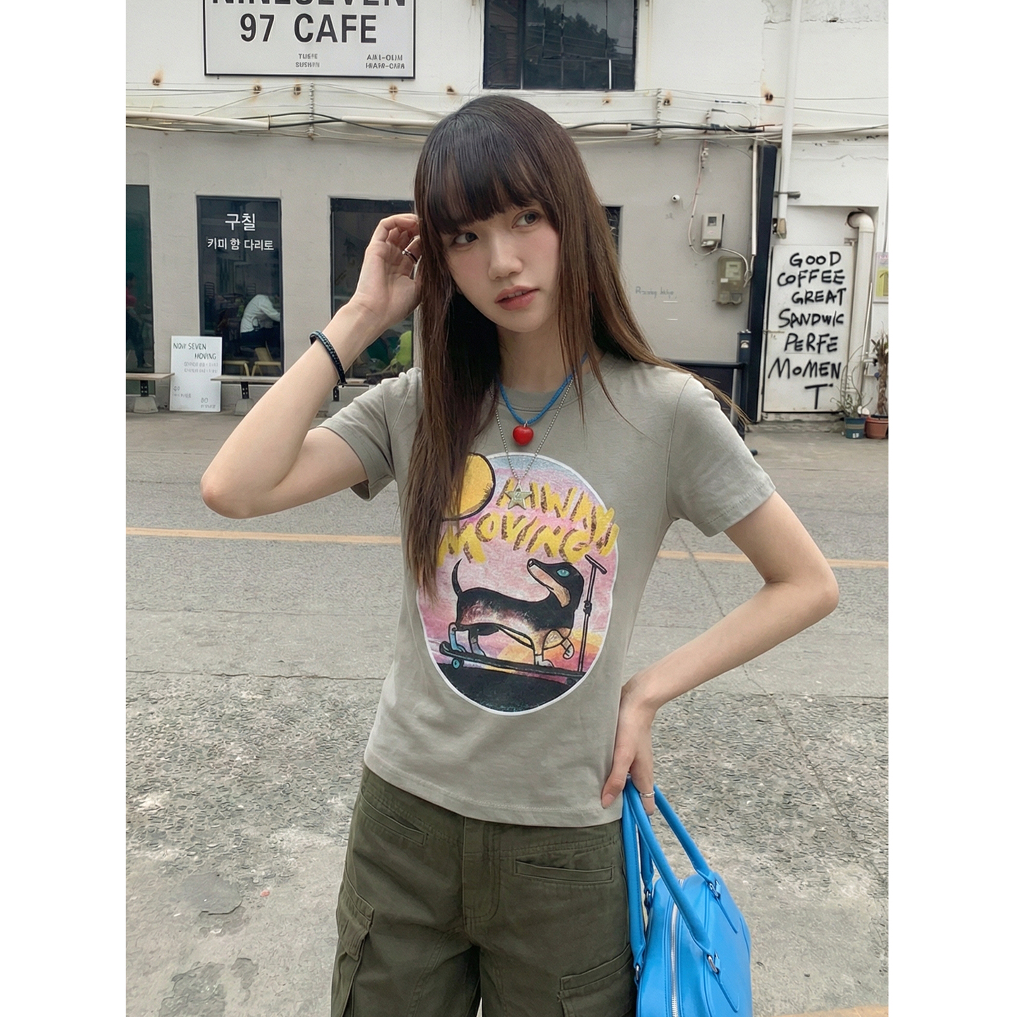 實拍實價#歐貨潮牌女t恤短袖夏季女裝新款印花休閑百搭上衣女