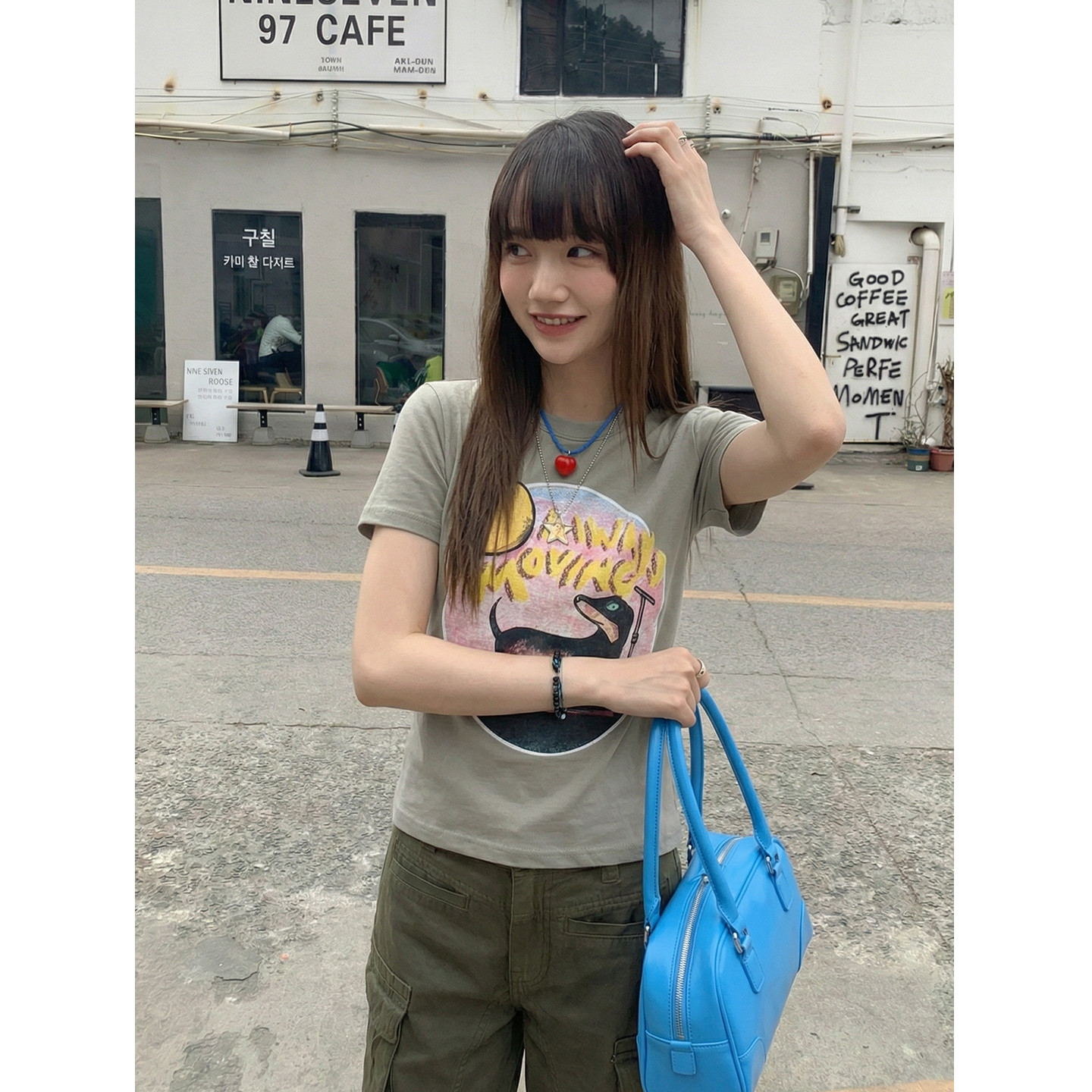 實拍實價#歐貨潮牌女t恤短袖夏季女裝新款印花休閑百搭上衣女