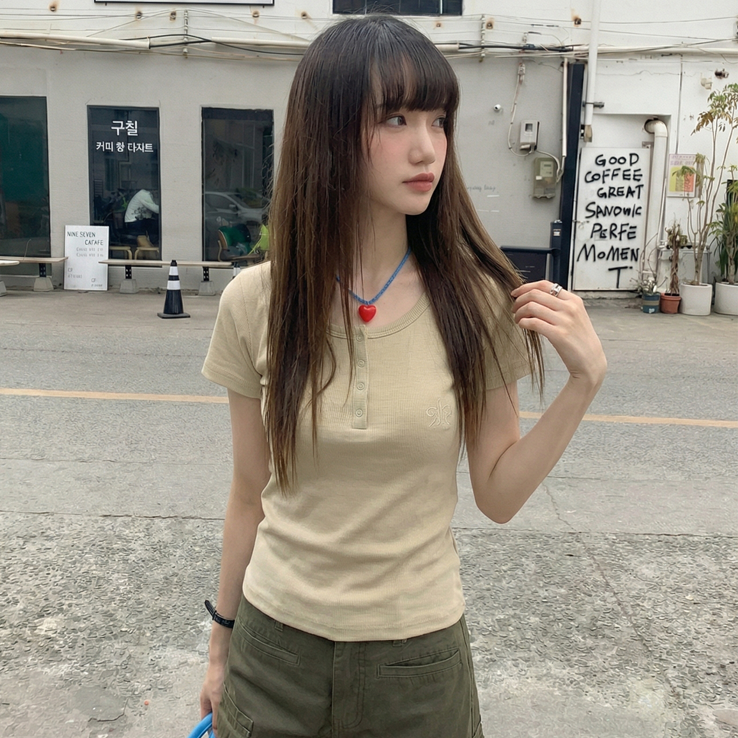 實價實拍#粉色u領純棉正肩短袖t恤女夏季小個子短款上衣2025新款