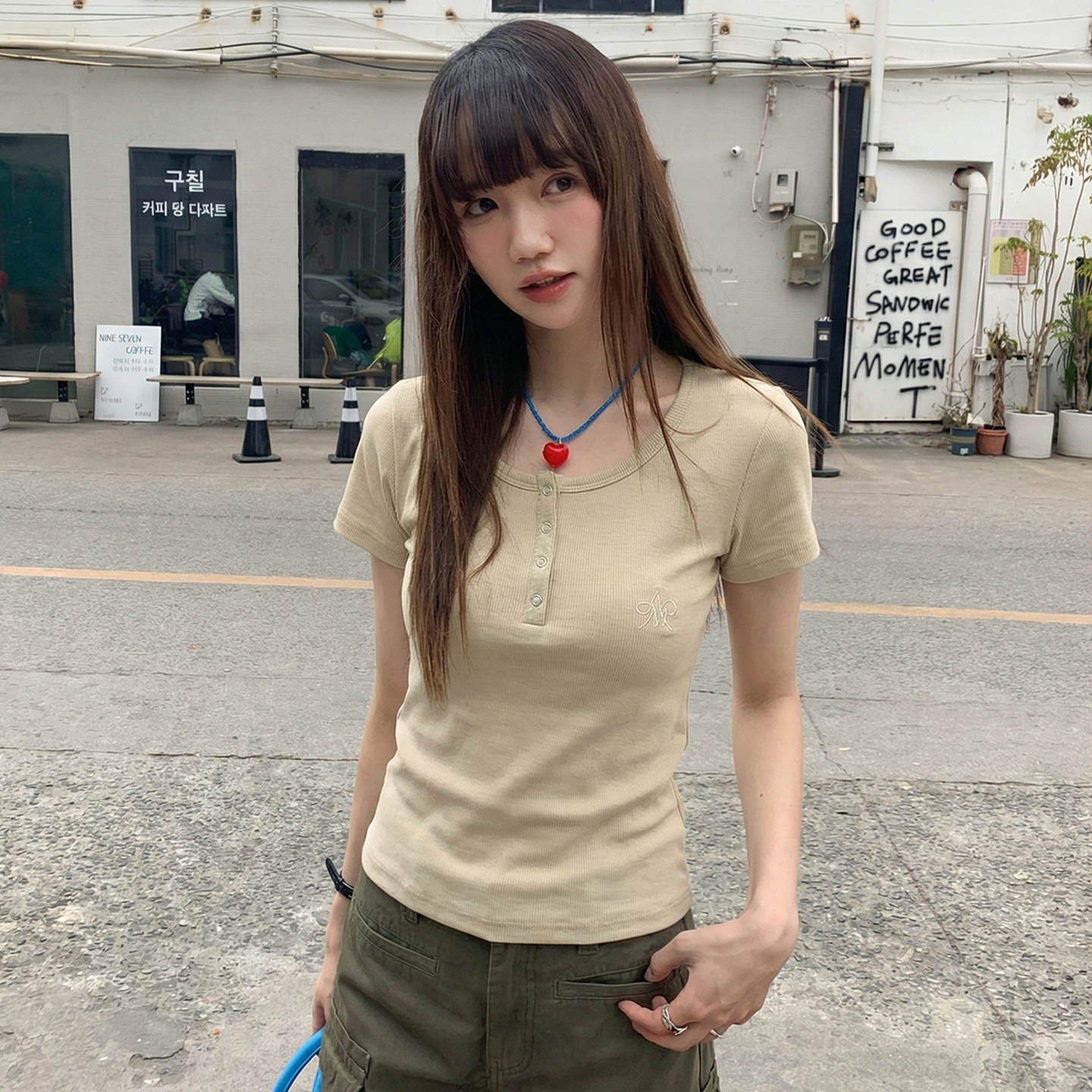 實價實拍#粉色u領純棉正肩短袖t恤女夏季小個子短款上衣2025新款