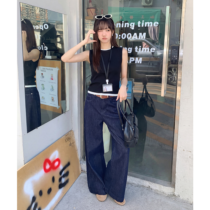 實拍實價#上衣設計感韓系2026新款獨特別致流行潮掐腰無袖背心女