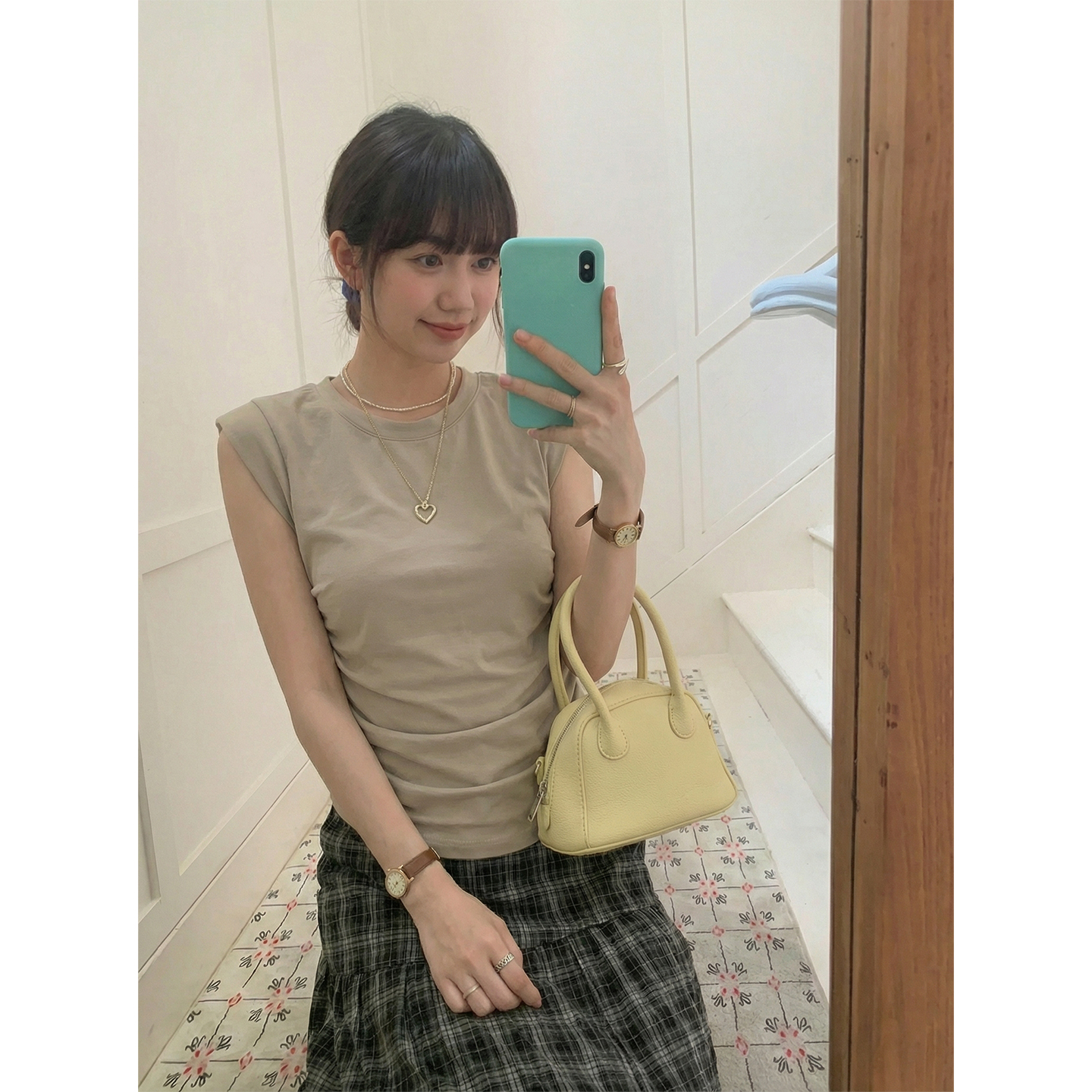 實價實拍#美式純棉正肩無袖t恤女短袖夏季設計感坎肩小飛袖上衣